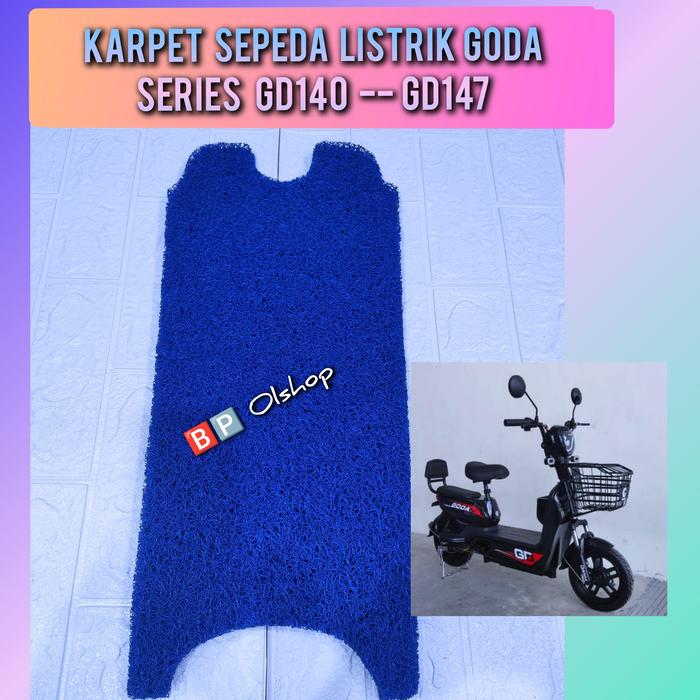 Gambar Karpet Sepeda Listrik Goda Golden Series GD-140 - GD147 Serabut Mie - Biru dari BP Olshop undefined Tokopedia