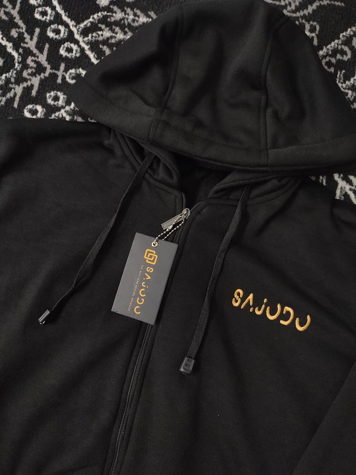 Gambar jaket hoodie sweater zipper Pria Wanita Unisex SAJODO Original - Hitam, M dari AlenaBoutique undefined Tokopedia
