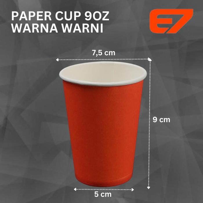 Jual Paper Hot Cup 9oz Warna - Paper Cup, Gelas Kertas - isi 50pcs/pak ...