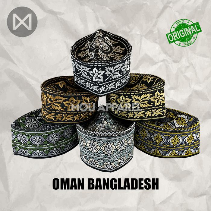 Gambar Peci Oman Bangladesh Kopiah Haji Sholat Banglades Pria Dewasa Anak - Hitam, No 3 dari Mouapparel undefined 5 Tokopedia