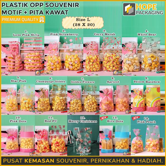 Gambar [20 Pcs] Kantong Plastik Souvenir Snack Ultah + Pita Kawat UK L - XL - L, LOVE STAR dari hopepackaging undefined Tokopedia