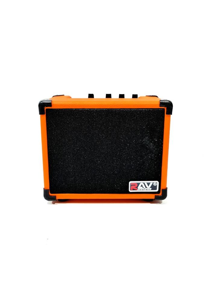 Gambar Ampli Mini Gitar dan Bass Akustik atau Elektrik Merk Rav Ukuran 4 Inch - Orange, No Kabel Jack dari Gitar Jakarta undefined Tokopedia