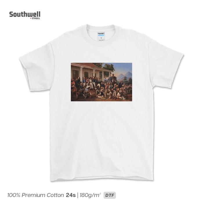 Gambar Kaos Lukisan Raden Saleh 1857 Penangkapan Pangeran Diponegoro T-shirt - Putih, S dari Southwell.id undefined Tokopedia