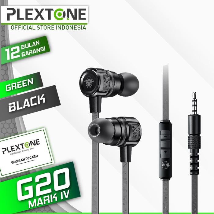 Gambar Earphone PLEXTONE G20 In-Ear Gaming Headset Stereo Bass Headphone - Hitam, Standar dari Plextone Authorized Store undefined Tokopedia