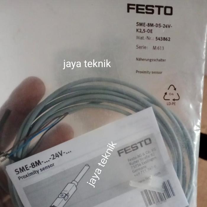 SME 8M DS 24V K 0,3 M8D | Rilevatore Di Posizione Pneumatico Festo (Reed), NA, 24V Cc, IP65, IP68 | RS