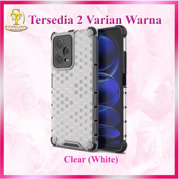 Gambar Case Redmi Note 12 Pro 5G HoneyComb Slim Case Rugged Armor Silicone - Clear, Note 12 Pro 5G dari Sterling Collection undefined Tokopedia