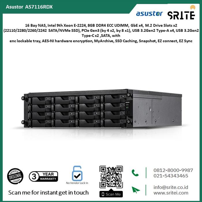 Gambar Asustor Lockerstor 16R PRO AS7116RDX Rackmount NAS 16 Bays dari SRITEI undefined Tokopedia