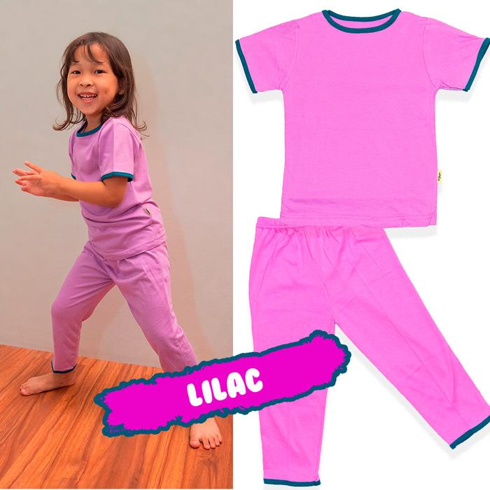 Gambar Setelan Piyama Baju tidur Tencel Modal Anak - Ungu, 2-3 tahun dari toddlers undefined Tokopedia
