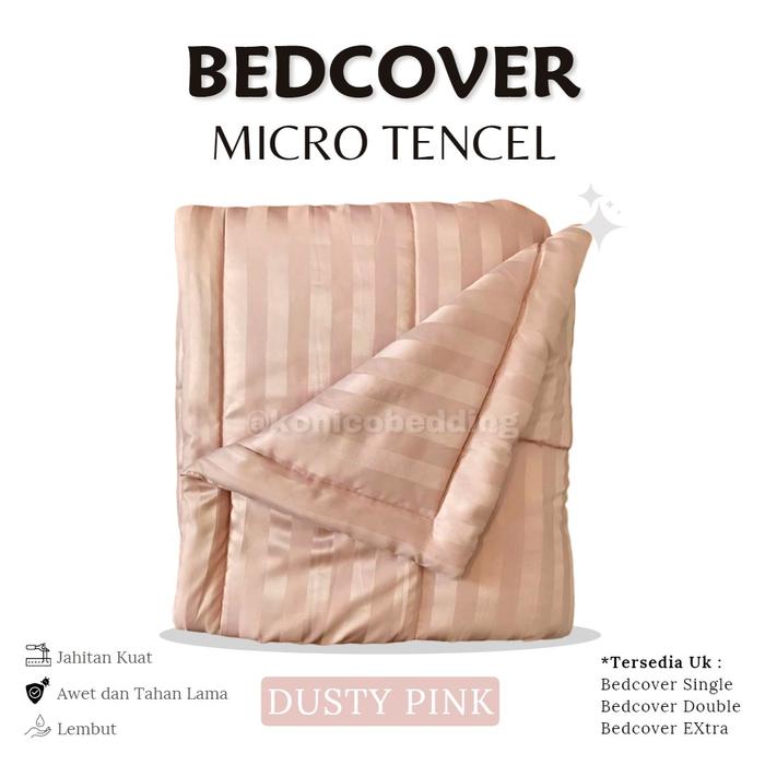 Gambar Konico Bedcover Single / Double bahan MICRO TENSEL (tanpa Sprei) VOL 2 - DUSTYPINKMUDA, BCS dari Konico Bedding undefined Tokopedia