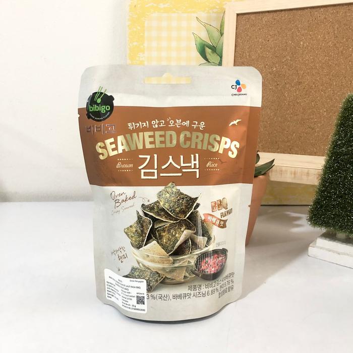 Gambar CJ BIBIGO Oven Baked Brown Rice and Seaweed Crisps 20gr - BBQ dari kotaksayur undefined Tokopedia