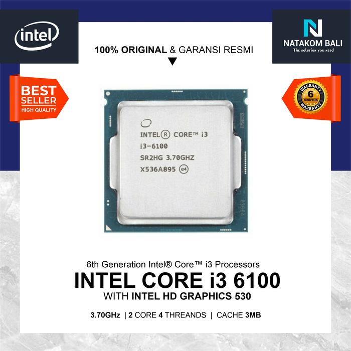 Cpu Intel Core I3 6100 Integrated Graphics CPU Intel Core I3-6100