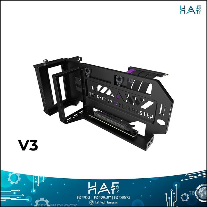 Gambar Cooler Master Universal Vertical VGA GPU Holder Kit V2 PCIe 4.0 - BLACK dari HAF TECH COMPUTER undefined Tokopedia