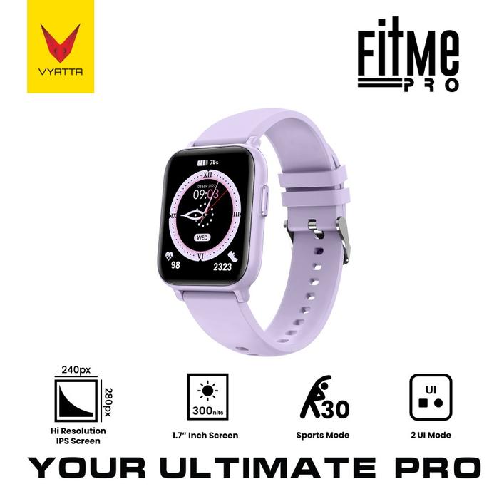Gambar VYATTA Fitme Pro Smartwatch - Custom Watch Face, Full Touch, Metal - PURPLE dari applewatchstuff undefined Tokopedia