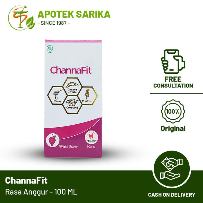 Gambar ChannaFit Sirup 100 ML / Sirup Ekstrak Ikan Gabus dari Apotek Sarika Group undefined Tokopedia