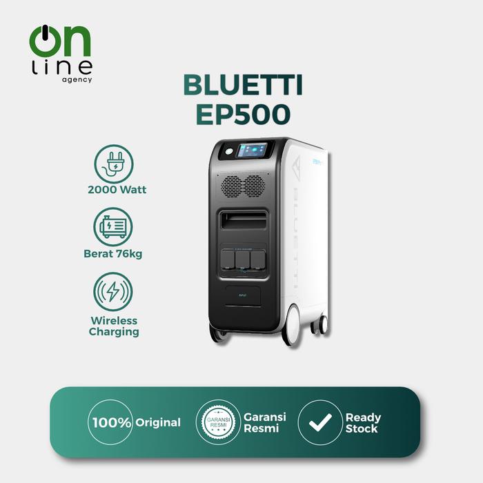 Gambar BLUETTI EP500 Portable Solar Power Station | 2000W 5120Wh dari Online Agency Store undefined Tokopedia