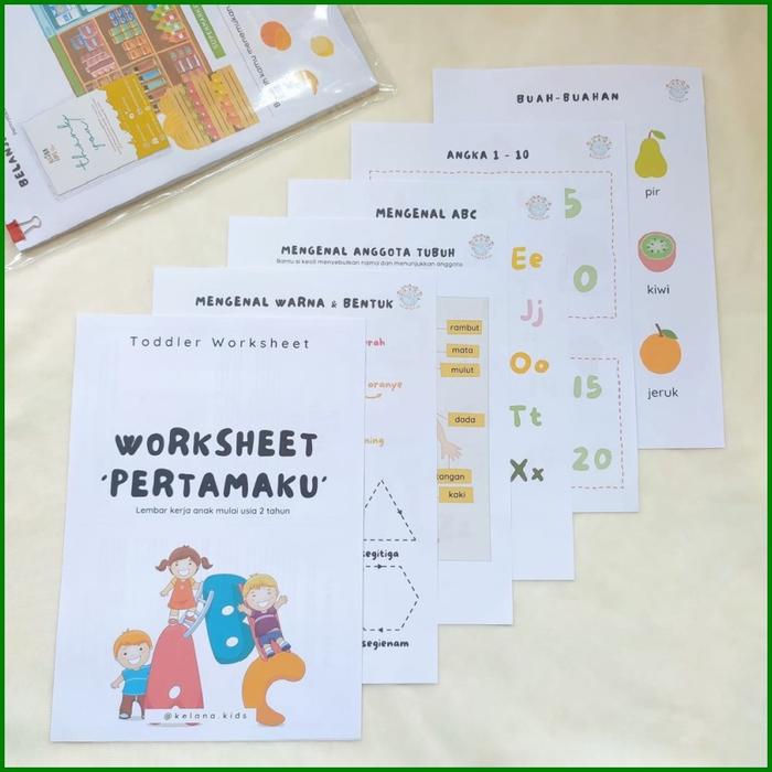Gambar Worksheet Pertamaku Anak Usia 2 Tahun Pra TK PAUD 55 Lembar Media Bela - hanya print ker, indonesia dari ravistory undefined Tokopedia