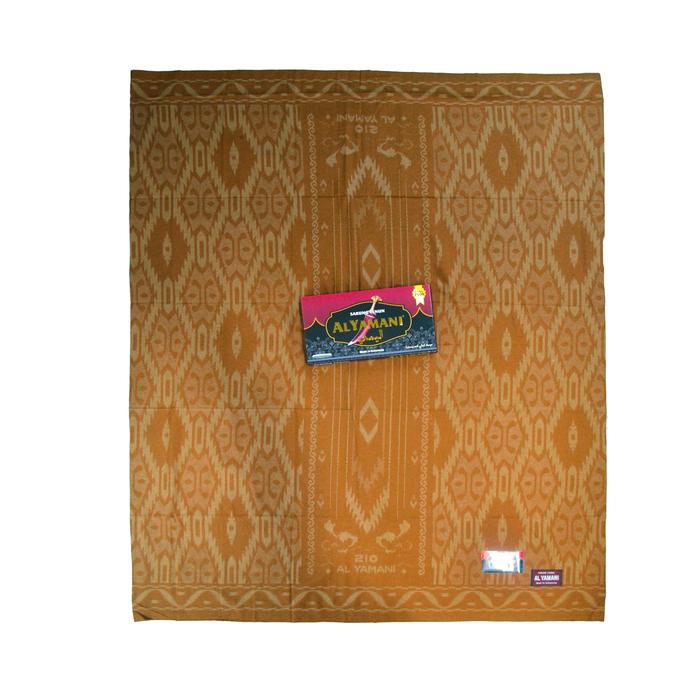 Gambar Sarung Tenun Al Yamani Batik Mataram Motif 1 - Coklat Bata dari RatuBalgisStore undefined Tokopedia