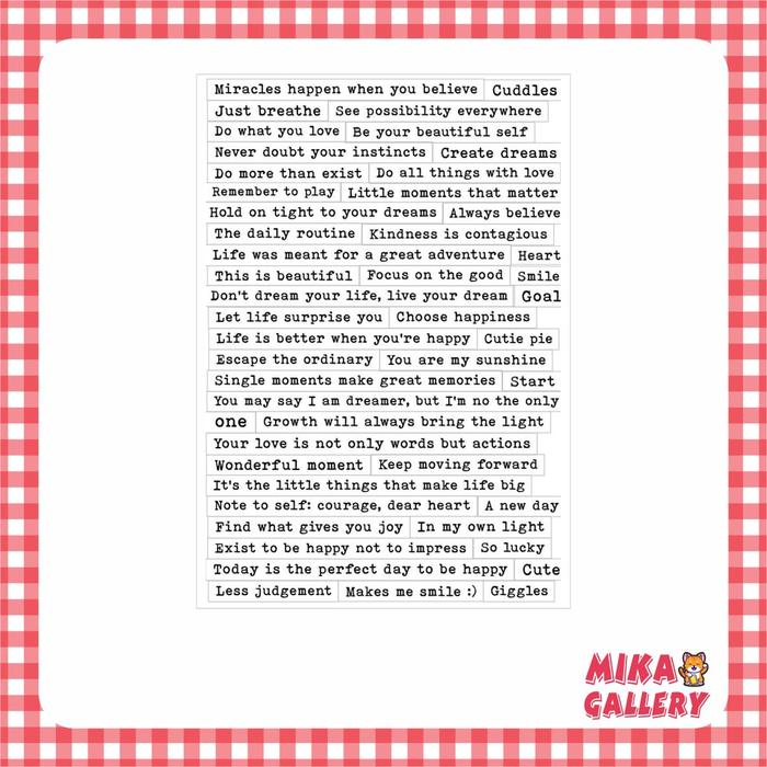 Gambar Sticker Aesthetic Quotes Stiker Kata-Kata Aestetik Journal Scrapbook - 4 dari GalleryMika2018 undefined Tokopedia