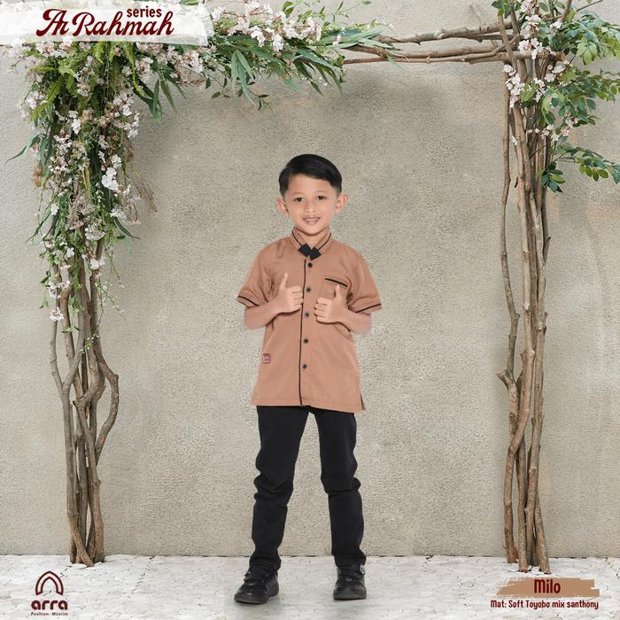 Gambar Arra Ar Rahmah Sarimbit Keluarga Baju Koko dan Gamis Muslim Milo - Koko Anak, S dari Busana Muslim Arra undefined Tokopedia