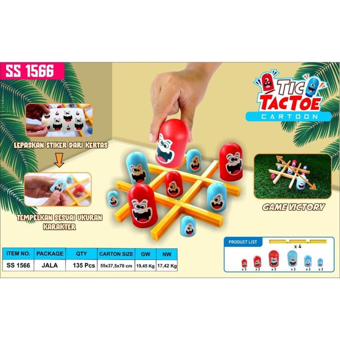 Gambar TIC TAC TOE Mainan Anak Board Game Gobblet Gobblers SS1566 dari B&B Toys undefined Tokopedia