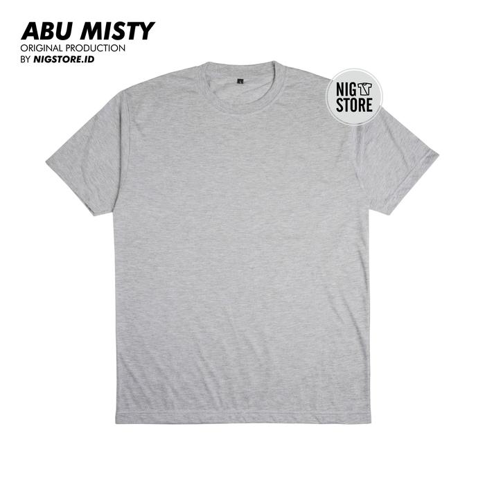 Gambar KAOS POLOS MISTY PENDEK - WARNA Cotton Combed 30s - Katun - S - M - L - Abu Misty, M dari NIG STORE_NEW undefined Tokopedia