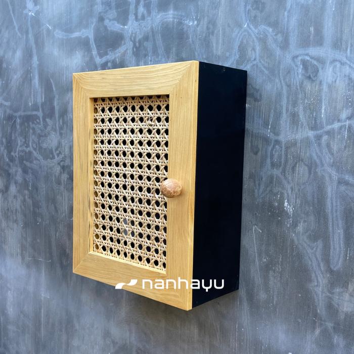 Gambar Box KWH Meter Listrik Prabayar Pulsa Dan Panel Listrik MCB - Rotan - Rangka HItam, Kayu dari nanhayu custom woodcraft undefined Tokopedia