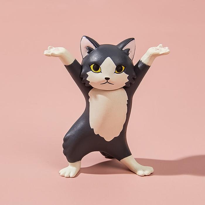 Gambar TOKKADO Moru Figure Pen Holder Kucing Cat Pajangan Mainan Unik Lucu - Hitam Putih dari Tokkado undefined Tokopedia