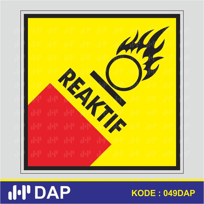 Gambar STIKER REAKTIF - SIMBOL LIMBAH B3 - 0049DAP - VYNIL - RITRAMA - 10x10 dari DAP Advertising undefined Tokopedia