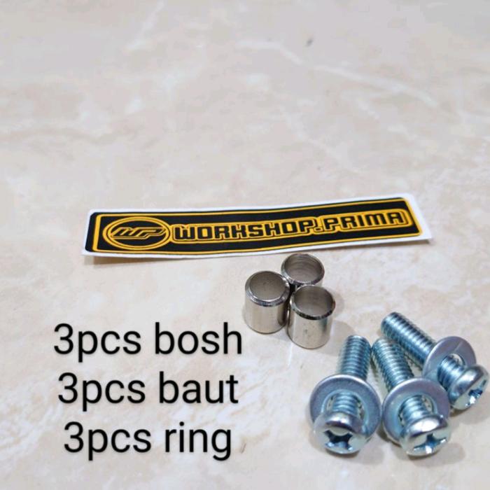 Gambar PAKET KARET SEAL COVER TUTUP KIPAS BOSH BOSAN BOS BAUT MIO FINO - 3Baut+3Bosbiasa dari Workshop Prima undefined Tokopedia