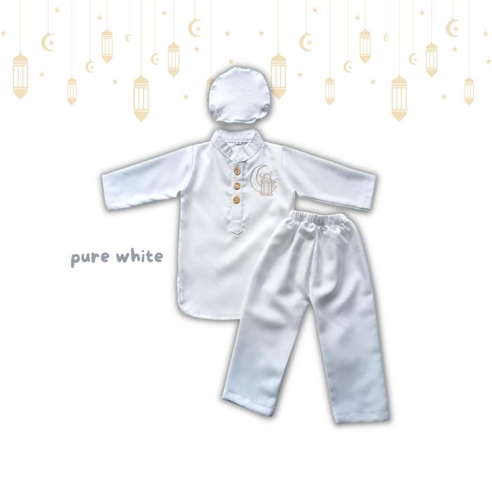 Gambar setelan koko anak laki laki 1 2 3 tahun baju koko anak cowok - pure white, size M dari Bigbearbabyshop undefined Tokopedia