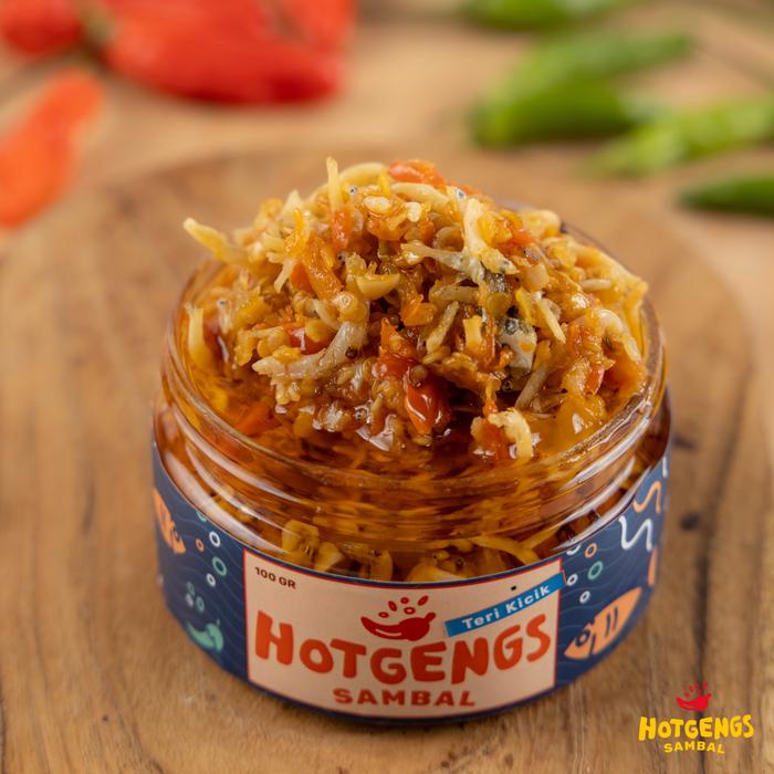 Gambar Sambal Hotgengs ukuran [100Gram] Edisi Lima Varian Geng Ikan Asin - TERI KICIK, Galak dari Sambal Hotgengs By Babakaran undefined Tokopedia