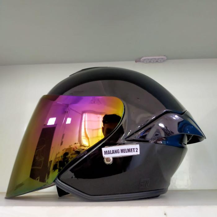 Gambar Helm Half Face JITSU Solid - Hitam Glossy, M dari malanghelmetdua undefined Tokopedia