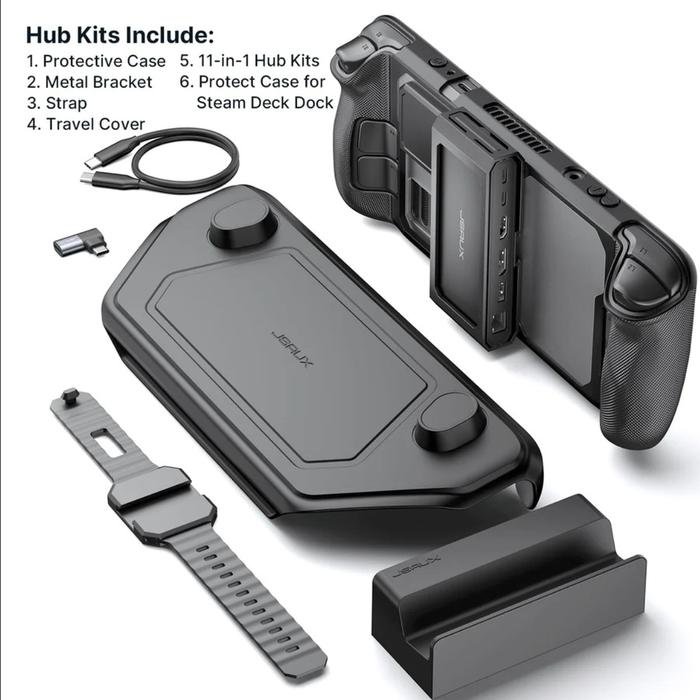 Gambar JSAUX ModCase Case For Steam Deck Casing Steam Deck JSAUX Modular - Hub Kit dari HW Store Jakarta undefined Tokopedia