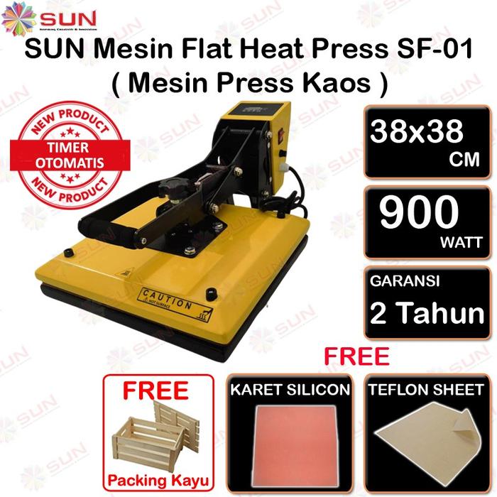 Gambar Mesin Press Sablon Kaos SUN Sliding 38x38 SUPER HIGH PRESSURE SF-01 / SF-03 / SF-03 32X45 Kaos, Bag, Puzzle, Plat Aluminium, Bantal ( DTG, DTF, Polyflex, Sublime, Transfer Paper, Platisol, Rubber ) - SF-01, Surabaya dari Sun Indonesia undefined Tokopedia