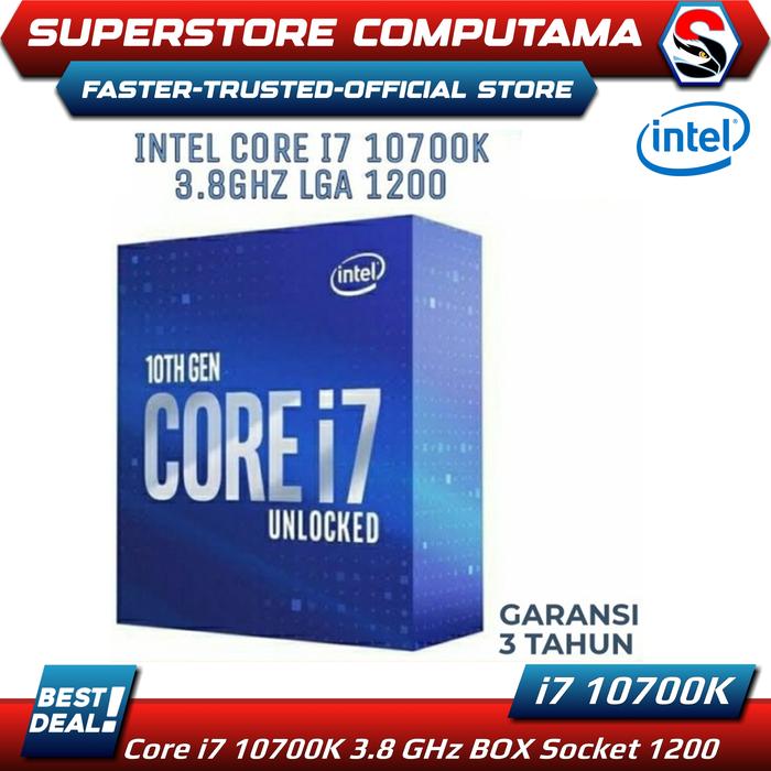 Gambar Processor Intel Core i7 10700K 3.8 GHz BOX Socket 1200 NEW ITEM !!! dari SuperStore Computama undefined Tokopedia