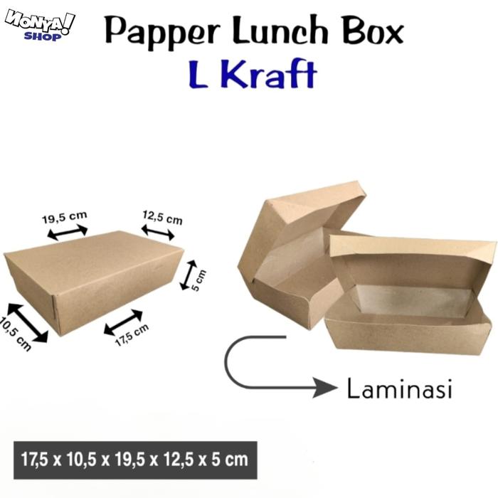 Gambar Murah, Paper Lunch Box Kraft L dari NONYA_SHOP undefined Tokopedia