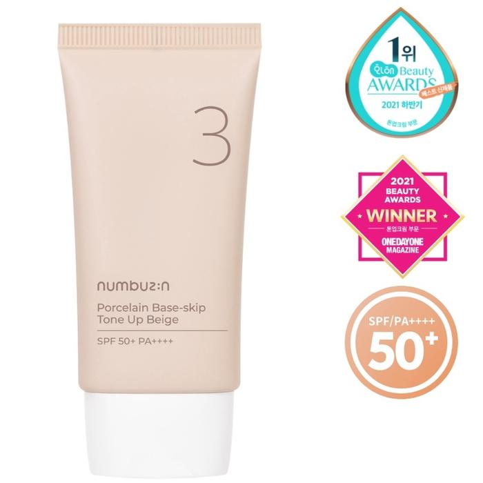 Gambar NUMBUZIN No.3 Porcelain Base-Skip Tone Up Beige BB Cream/Foundation - 50 ml dari PINK WHISTERIA undefined Tokopedia