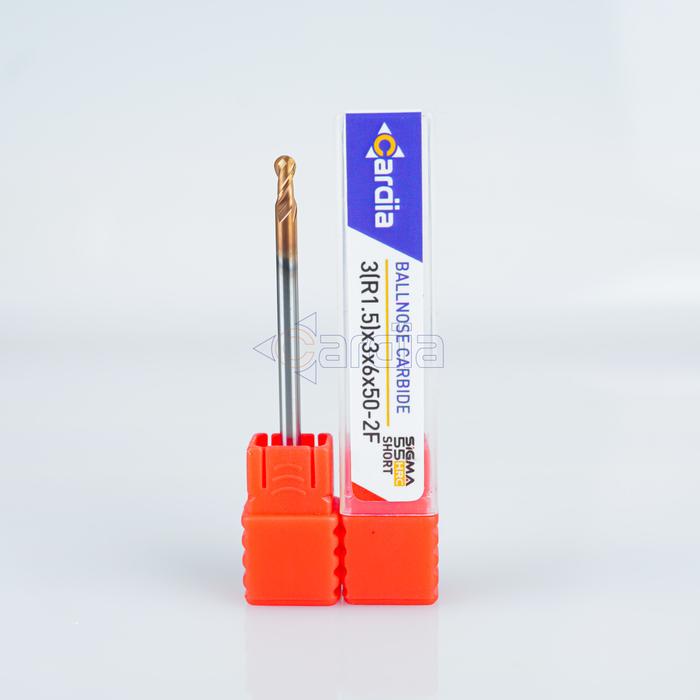 Gambar CARDIA Ballnose 3 mm R1.5 x Long 50 | 100 2F Ball nose Carbide 55 HRC - 3 mm x 50 dari Cardia Tools undefined Tokopedia