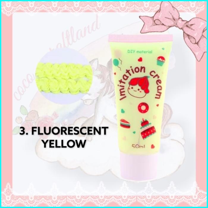 Gambar Diy Deco Cream 1 10 Fake Cream Decoden Cream Menghias Case Top Loader - 3. fluorescent dari markettama undefined Tokopedia
