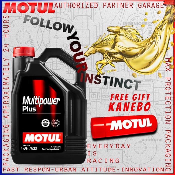 Gambar MOTUL MULTIPOWER PLUS 5W30 SN 4L ILSAC GF5 - BONUS KANEBO dari OZZIE.MOTOR undefined Tokopedia