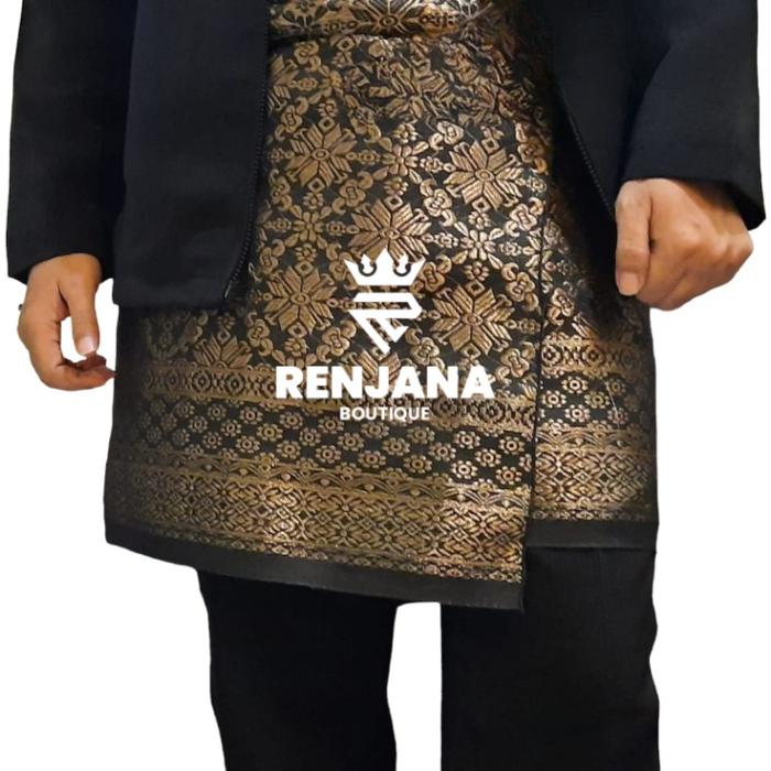 Gambar sarung songket pria melayu - hitamgold, All Size dari Aillen Fashion undefined Tokopedia