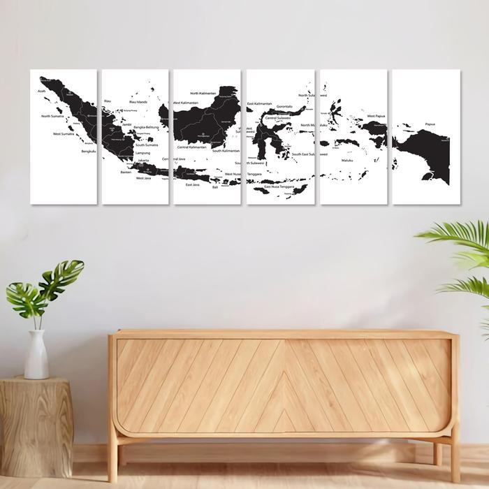 Gambar Hiasan Dinding Peta Indonesia ukuran jumbo dekorasi kamar aesthetic - ken7@12, 30x90cm dari KARISSUT undefined Tokopedia
