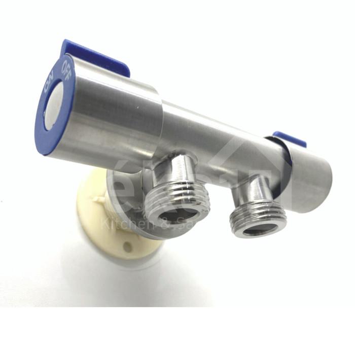 Gambar Stop kran Cabang//Stop Kran T//Stop Kran Double//BEAUFORT 1/2 Inch - Chrome dari JEKA15 Kitchen & Sanitary undefined Tokopedia