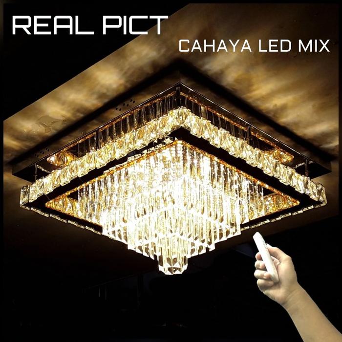 Gambar Lampu hias tempel plafon size 60 CM minimalis elegan CRYSTAL LED impor dari pernak penik rumah undefined Tokopedia