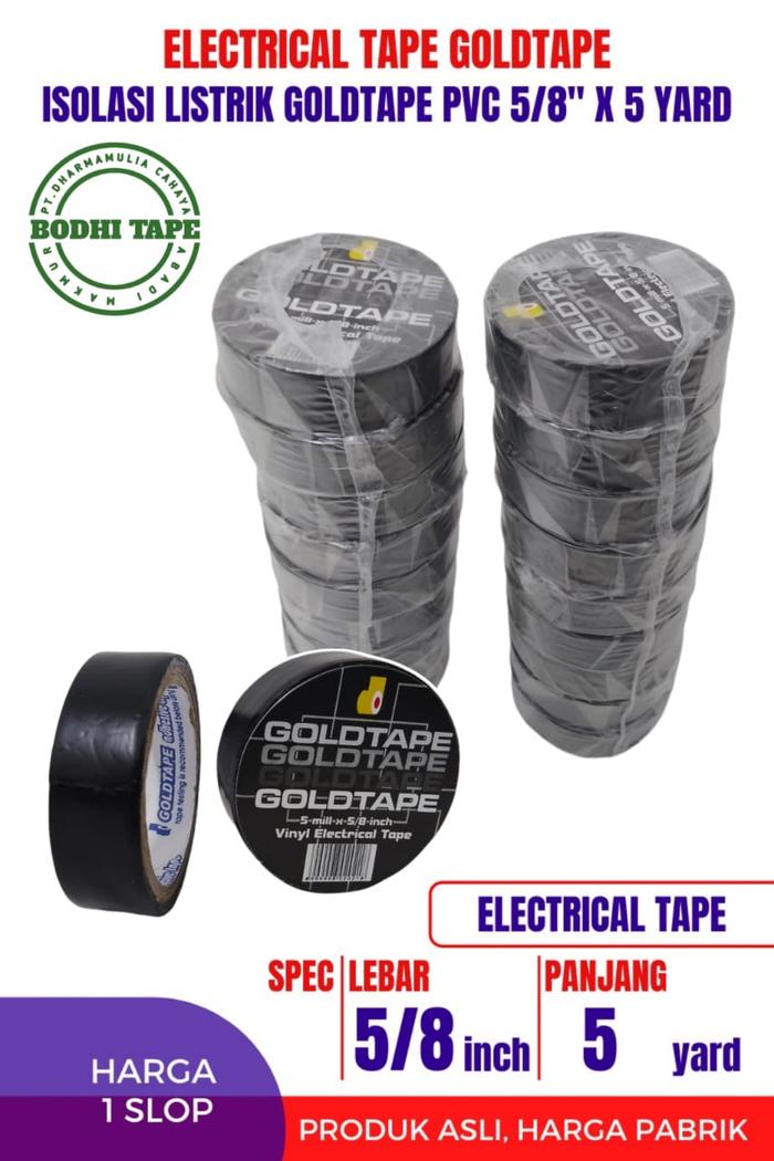 Gambar ELECTRICAL TAPE / ISOLASI LISTRIK - GOLD TAPE dari DHARMAMULIA CAHAYA ABADI MAKMUR undefined Tokopedia