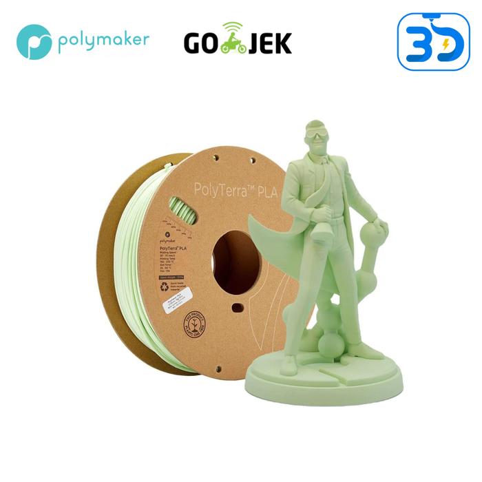 Gambar Original PolyMaker PolyTerra PLA Matte Finish Doff 3D Printer Filament - Mint dari 3D Zaiku Indonesia undefined Tokopedia