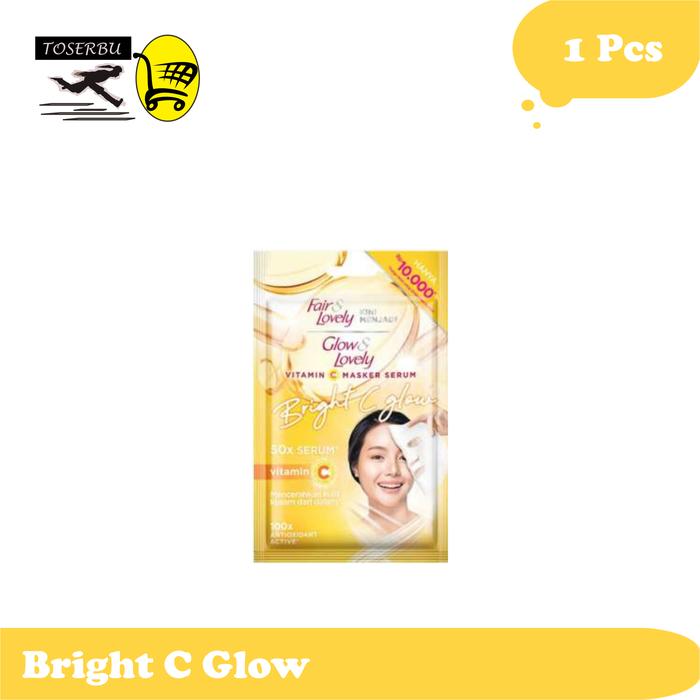 Gambar FAIR GLOW LOVELY Masker Serum Bright C Vita Glow 1 Lembar - Bright C Glow dari Toserbu Express undefined Tokopedia