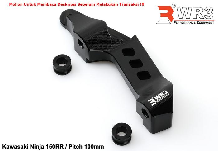 Gambar Breket Kaliper Radial WR3 Ninja 150 RR/R - 108 100mm Disc 320/300mm - 100mm Hitam dari WR3 undefined Tokopedia