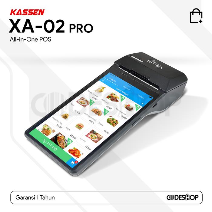 Gambar MESIN KASIR ANDROID KASSEN XA-02 4G (Bluetooth+NFC+Scan) - XA-02-PRO dari Codeshop Surabaya Barat undefined Tokopedia