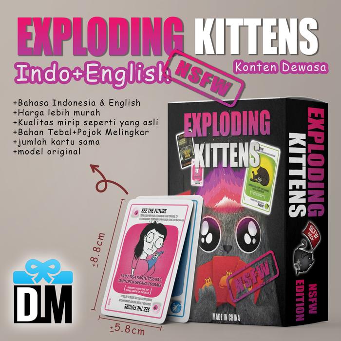 Gambar Kartu Mainan Keluarga Exploding Kitten Cat Defuse Shuffle Kuci Meledak - NSFW-Indo dari Dm.Giftidea undefined Tokopedia